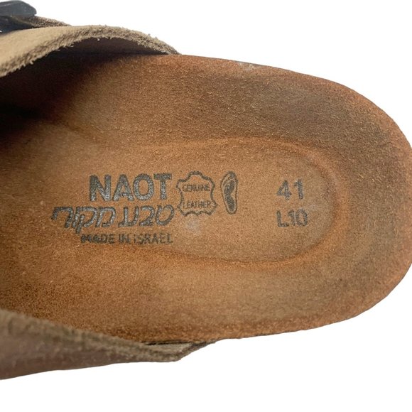 NAOT The Spring Taupe Suede‎ Buckle Clog Mules - Picture 3 of 10